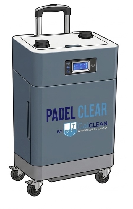 PadelClear Complex model — flagship water-fed cleaning system